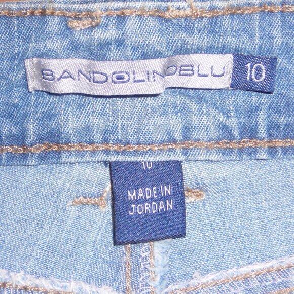 BANDOLINOBLU Womans Tall Sz 10 Fade Blue Jeans Accent Stretch High Rise Jeans - Picture 2 of 6